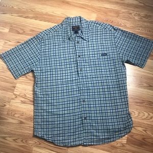 Woolrich Button Down Short Sleeve Shirt Large